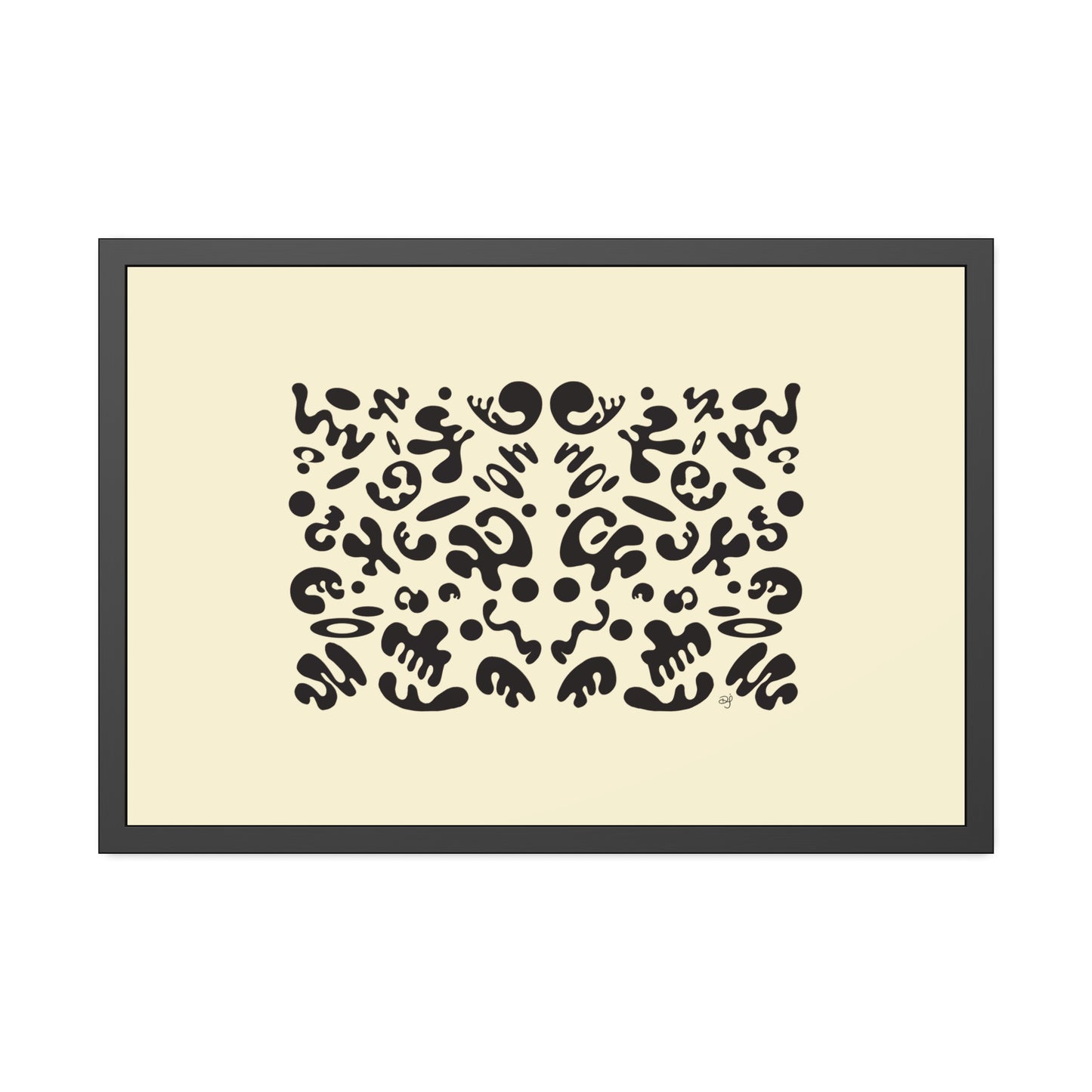 Mirror Work Framed Rolled Poster - Blank Page