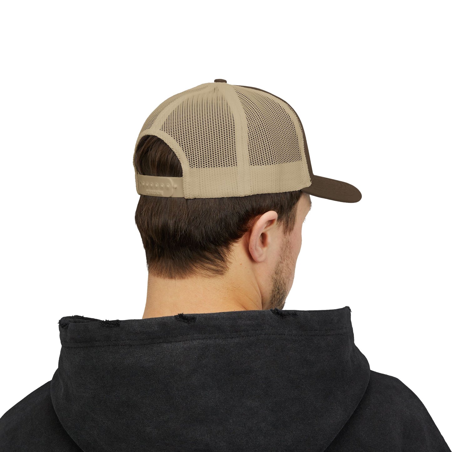 Adorn'd Logo Embroidered Retro Trucker Hat - Smoke Signal Black