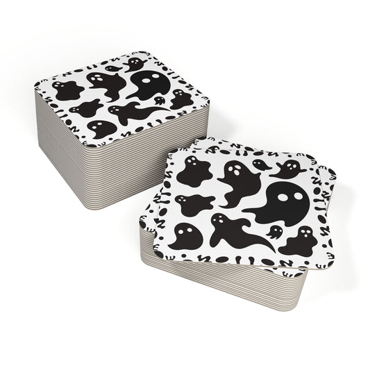 Boo Thing Coaster Set (50 or 100) - Blank Page White