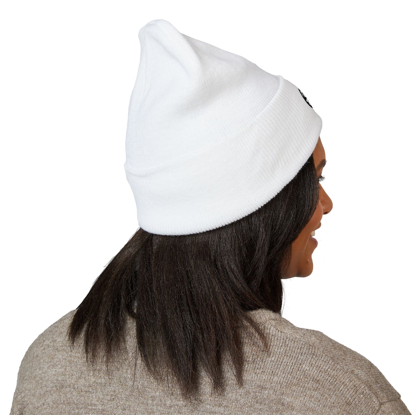 Adorn'd Logo Embroidered Classic Cuffed Beanie - Smoke Signal Black
