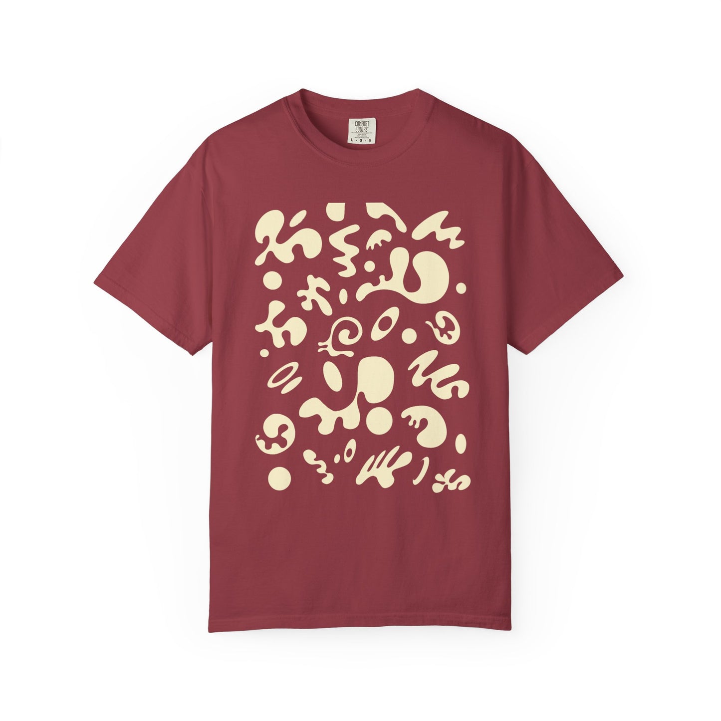 Pure Imagination Unisex Garment Dyed T-Shirt (Warm Neutrals) - Blank Page White Print