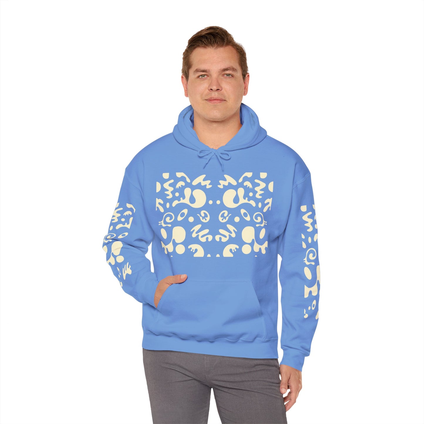 Mirror Work Unisex Heavy Blend™ Hooded Sweatshirt - Blank Page White Print