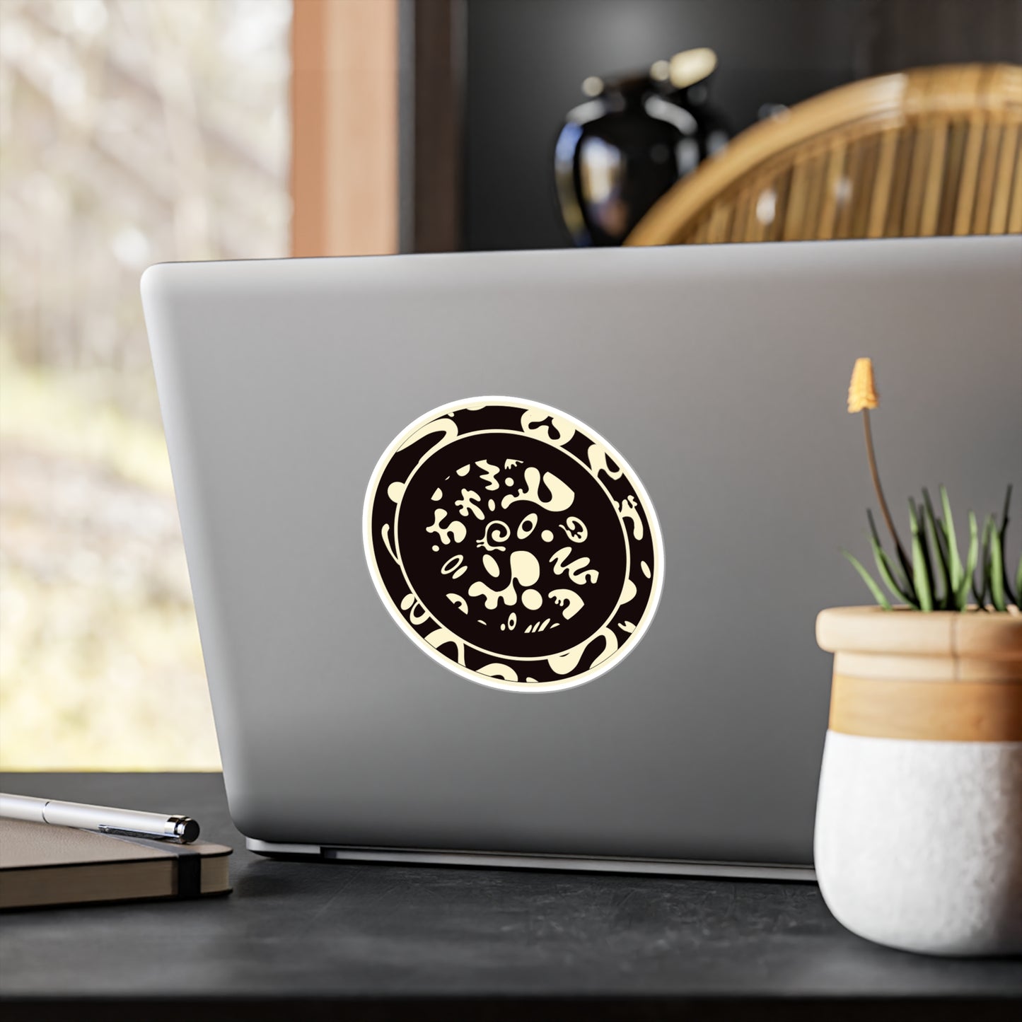 Adorn'd Kiss Cut Vinyl Decal - Smoke Signal Black