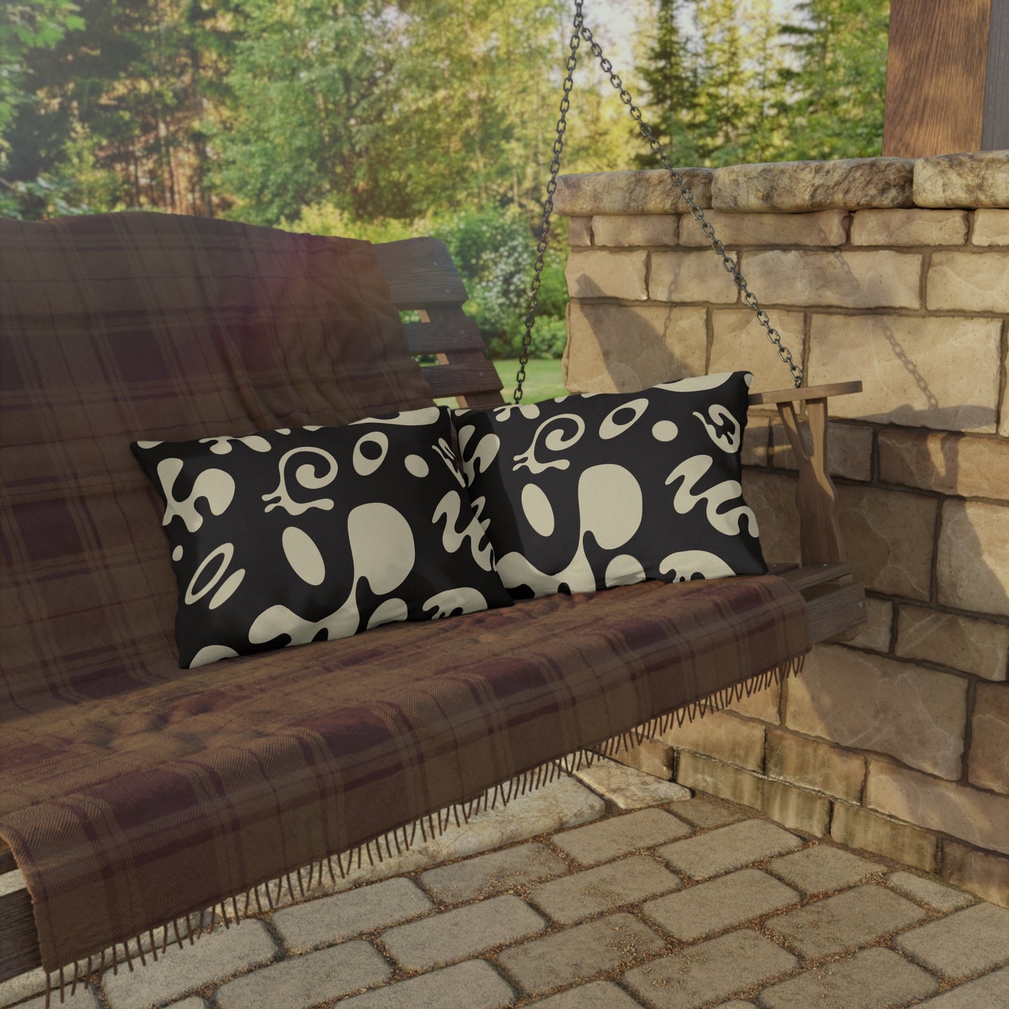 Pure Imagination Outdoor Pillows - Smoke Signal Black