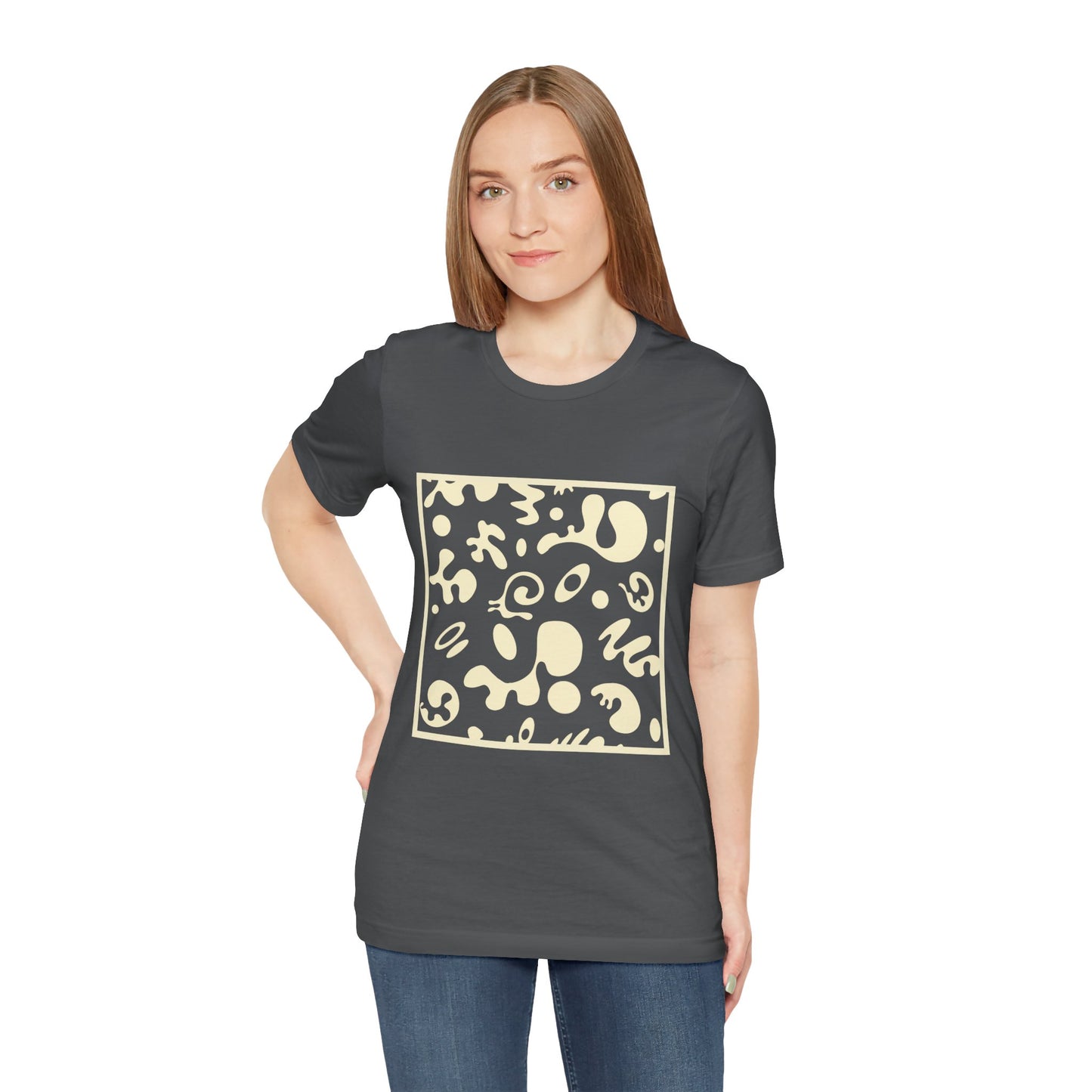 Adorn'd Unisex Jersey Short Sleeve Tee - Blank Page White Print