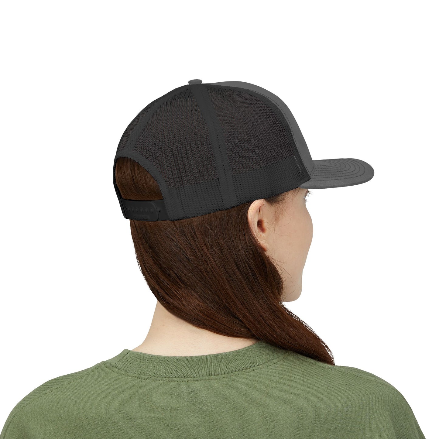 Adorn'd Logo Embroidered Retro Trucker Hat - Smoke Signal Black