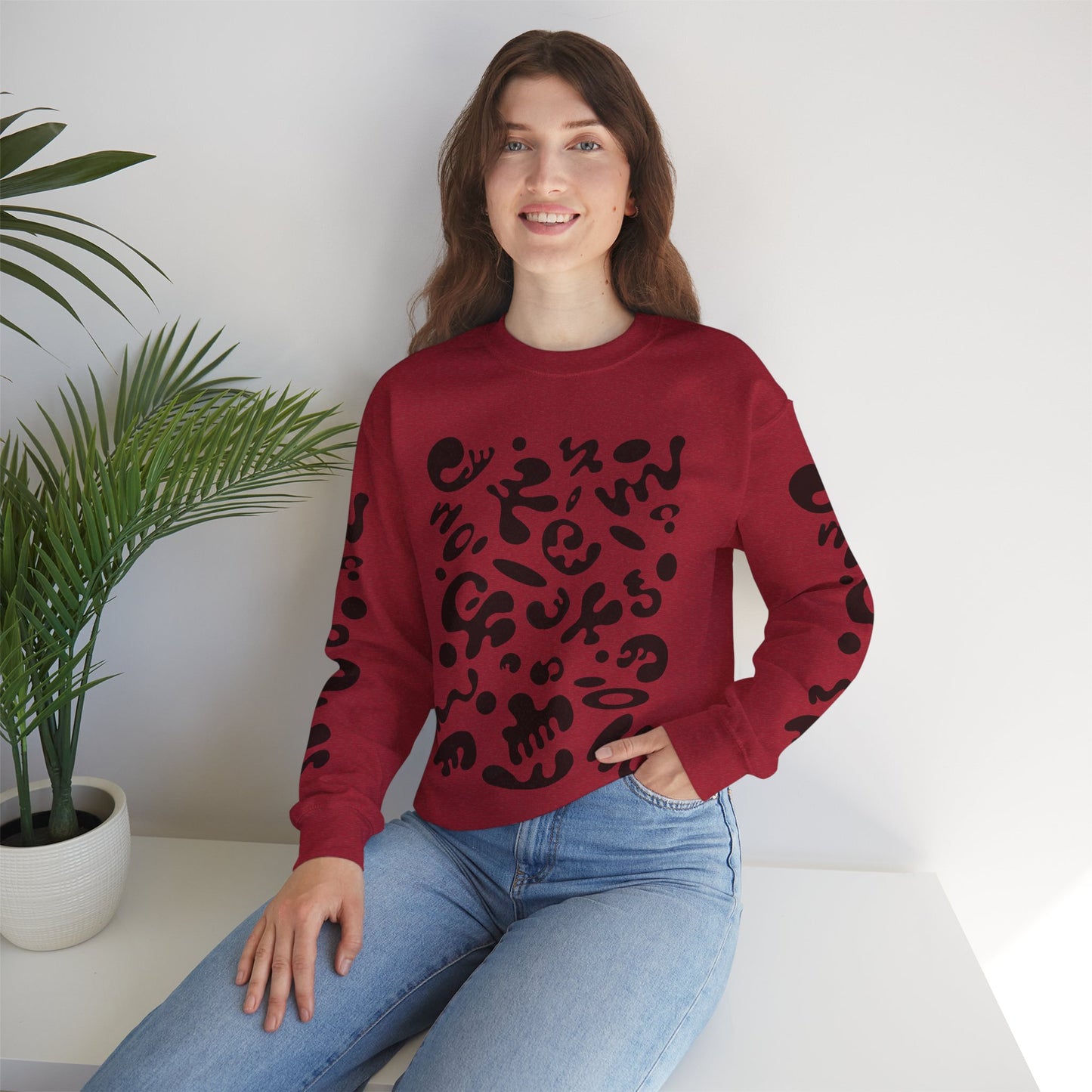 Pure Imagination Unisex Heavy Blend™ Crewneck Sweatshirt- Smoke Signal Black Print