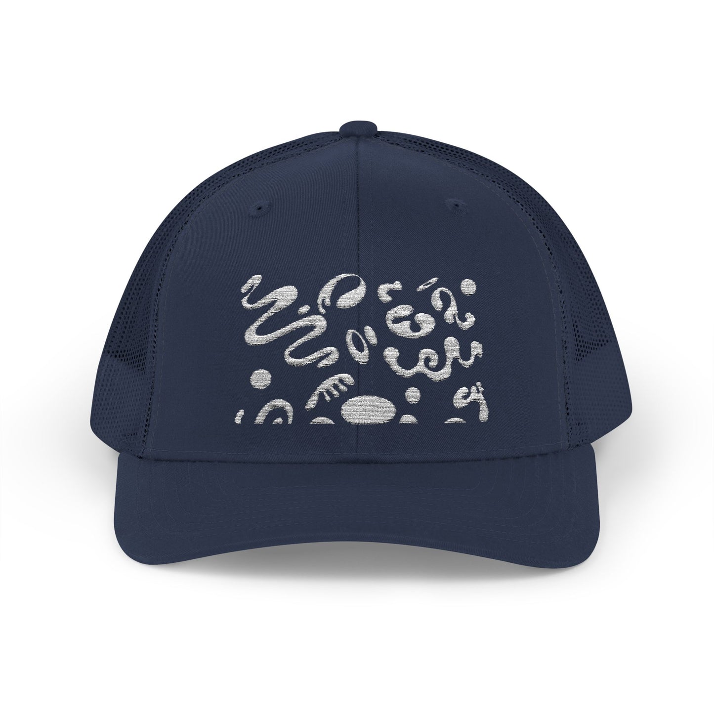 Pure Imagination Embroidered Retro Trucker Hat - Blank Page White