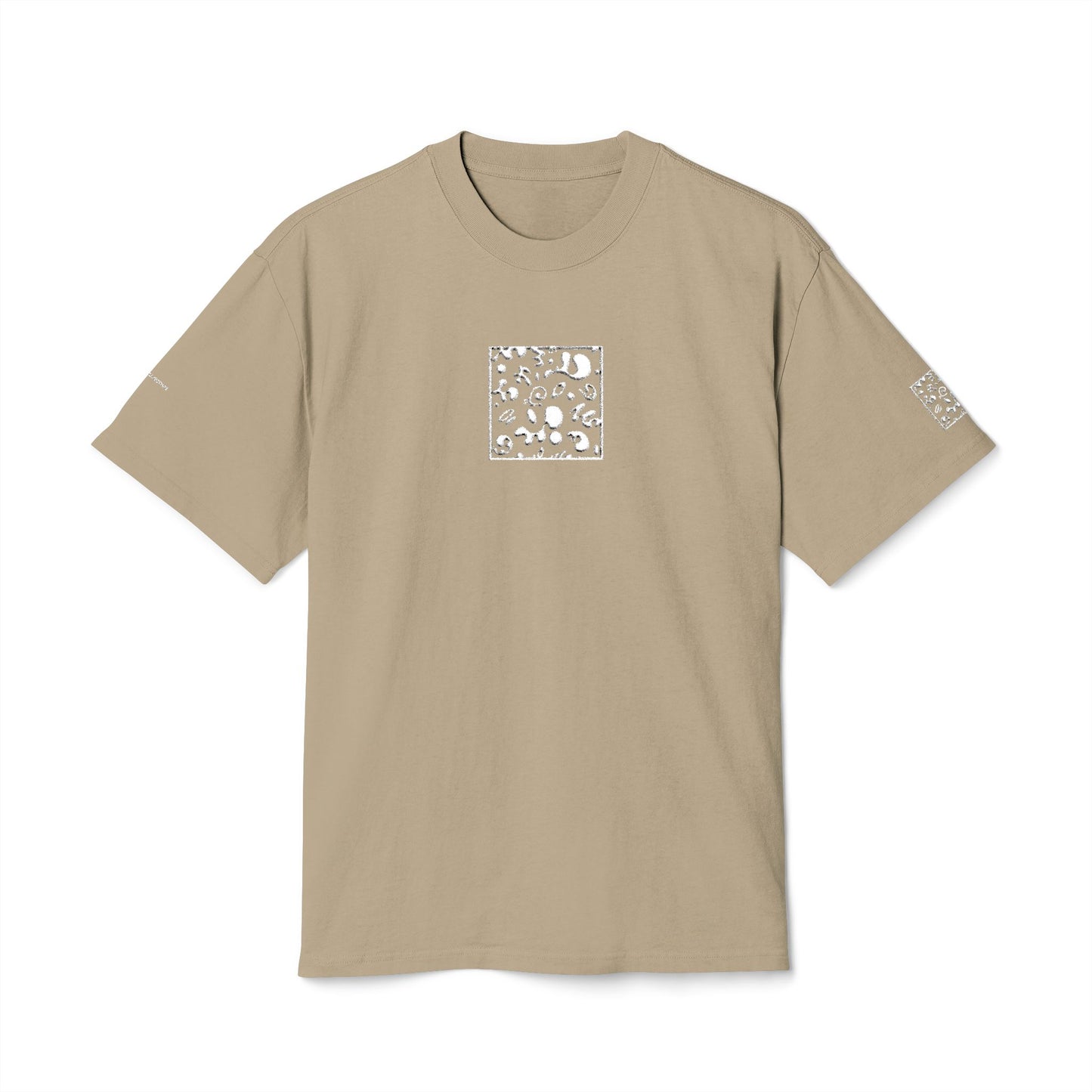Adorn'd Minimalist Embroidered Unisex Heavy Faded Tee - Blank Page White