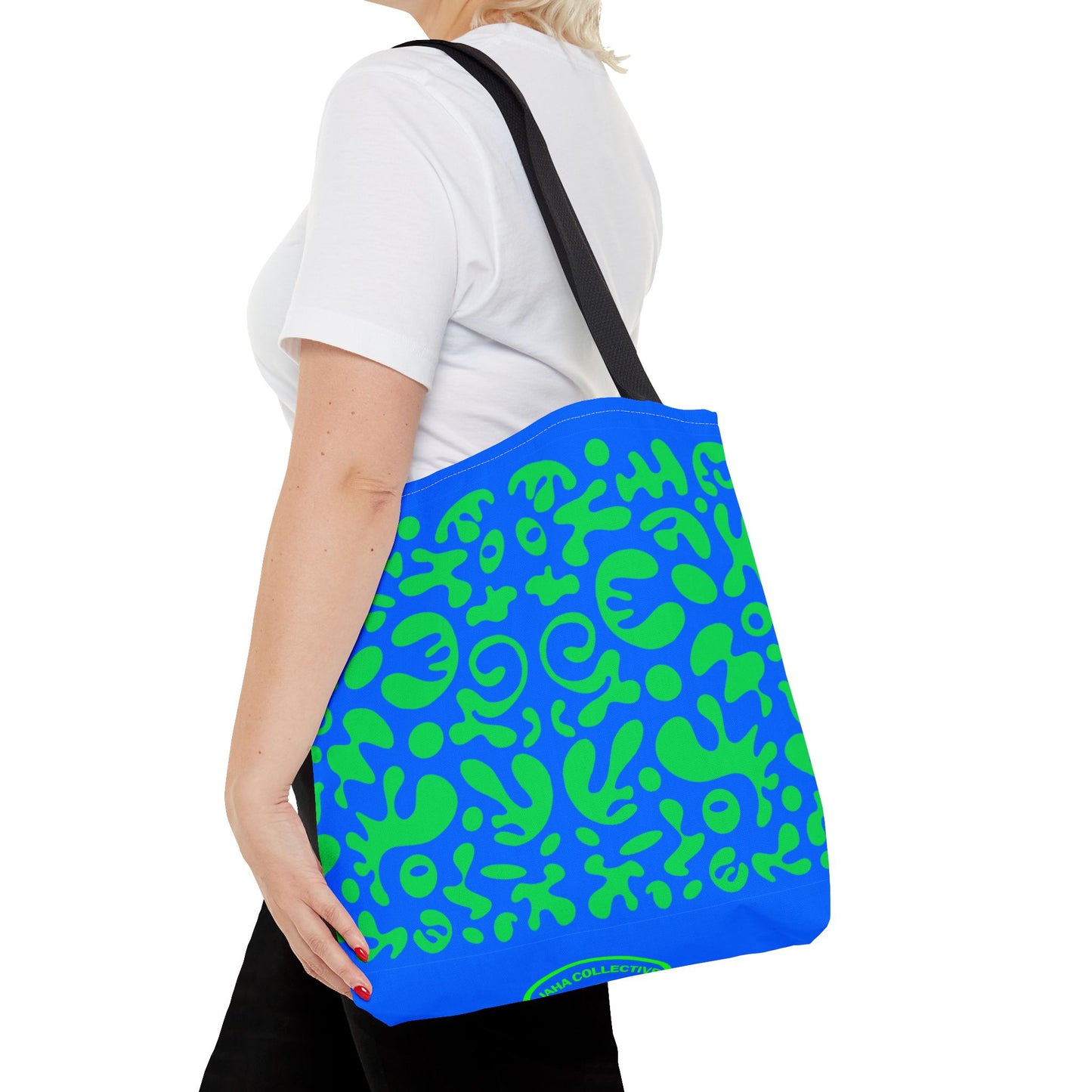 Mirror Work Colorful Tote Bag - Tide Pool
