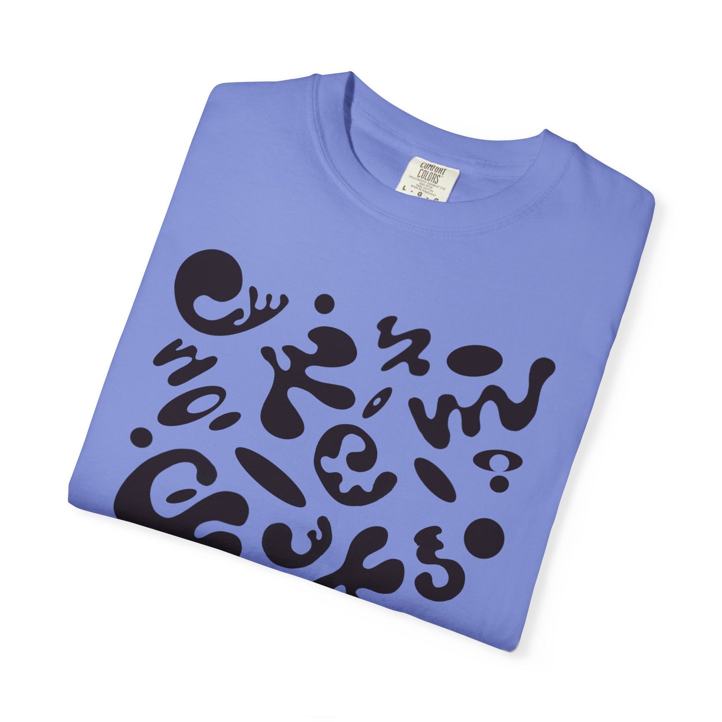Pure Imagination Unisex Garment-Dyed T-Shirt (Cool Neutrals) - Smoke Signal Black Print