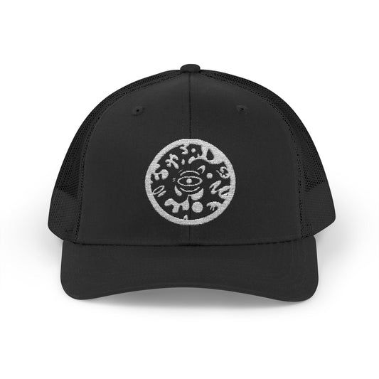 Adorn'd Logo Embroidered Retro Trucker Hat - Starlight White