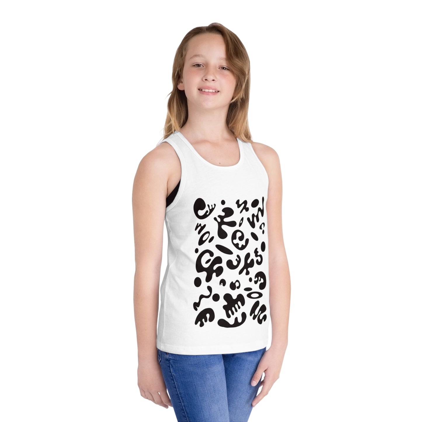 Bright Future Kid's Jersey Tank Top - Smoke Signal Black