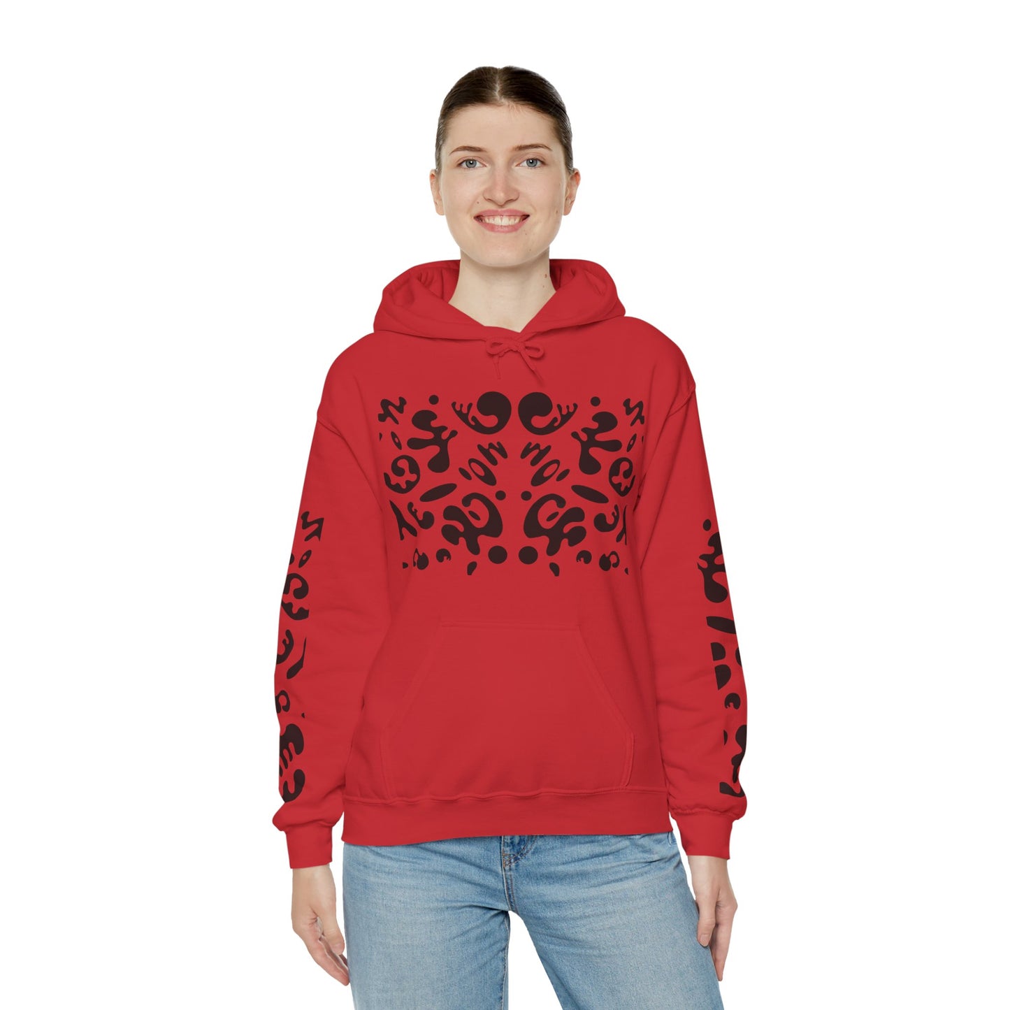 Mirror Work Unisex Heavy Blend™ Hooded Sweatshirt - Smoke Signal Black Print