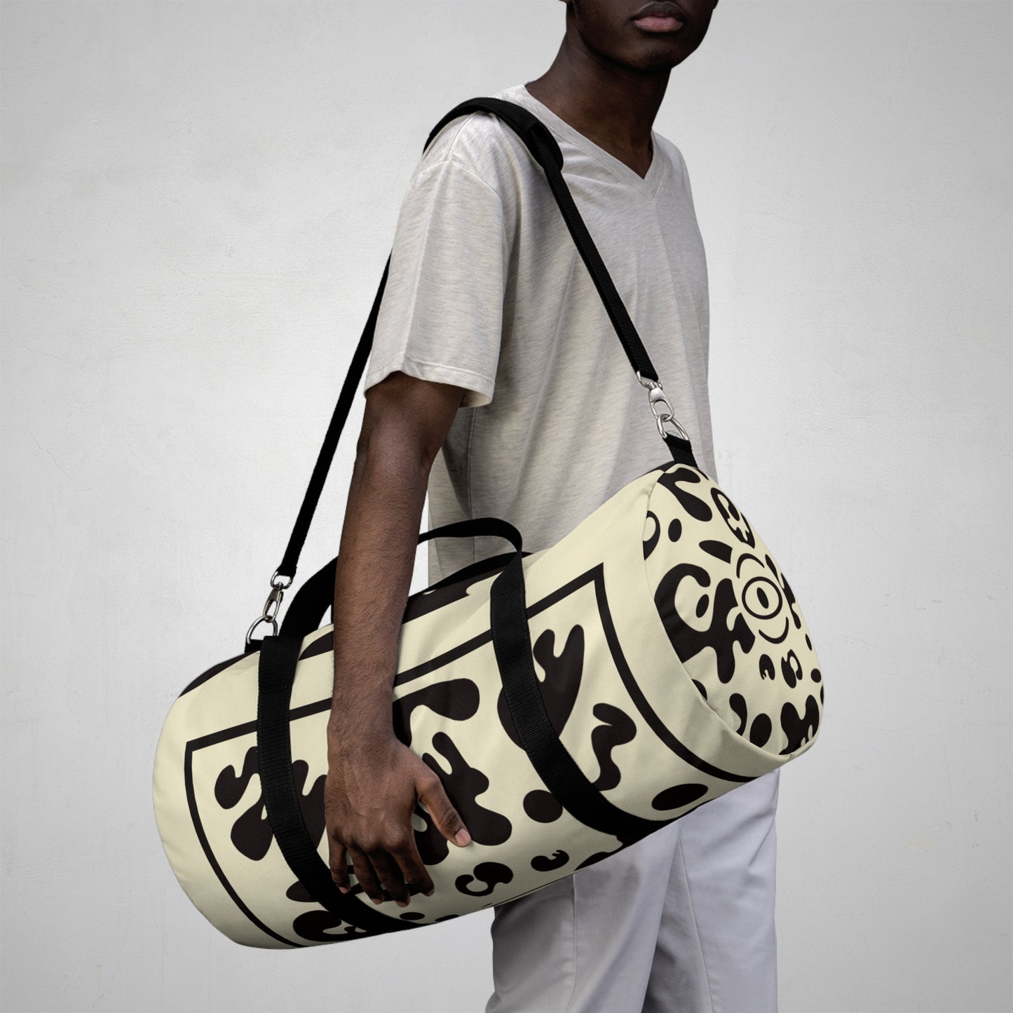 Deep Dream Duffel Bags - Blank Page