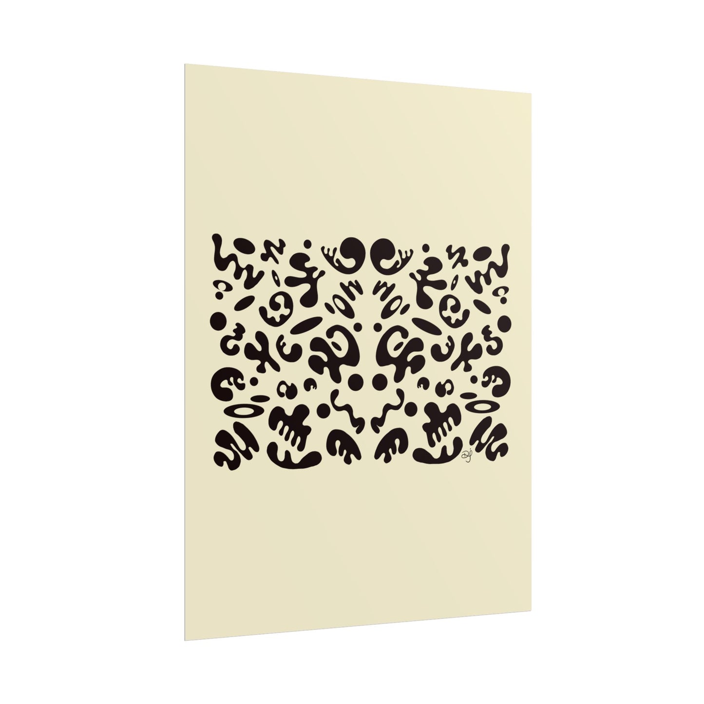 Mirror Work Rolled Poster (Portrait) - Blank Page