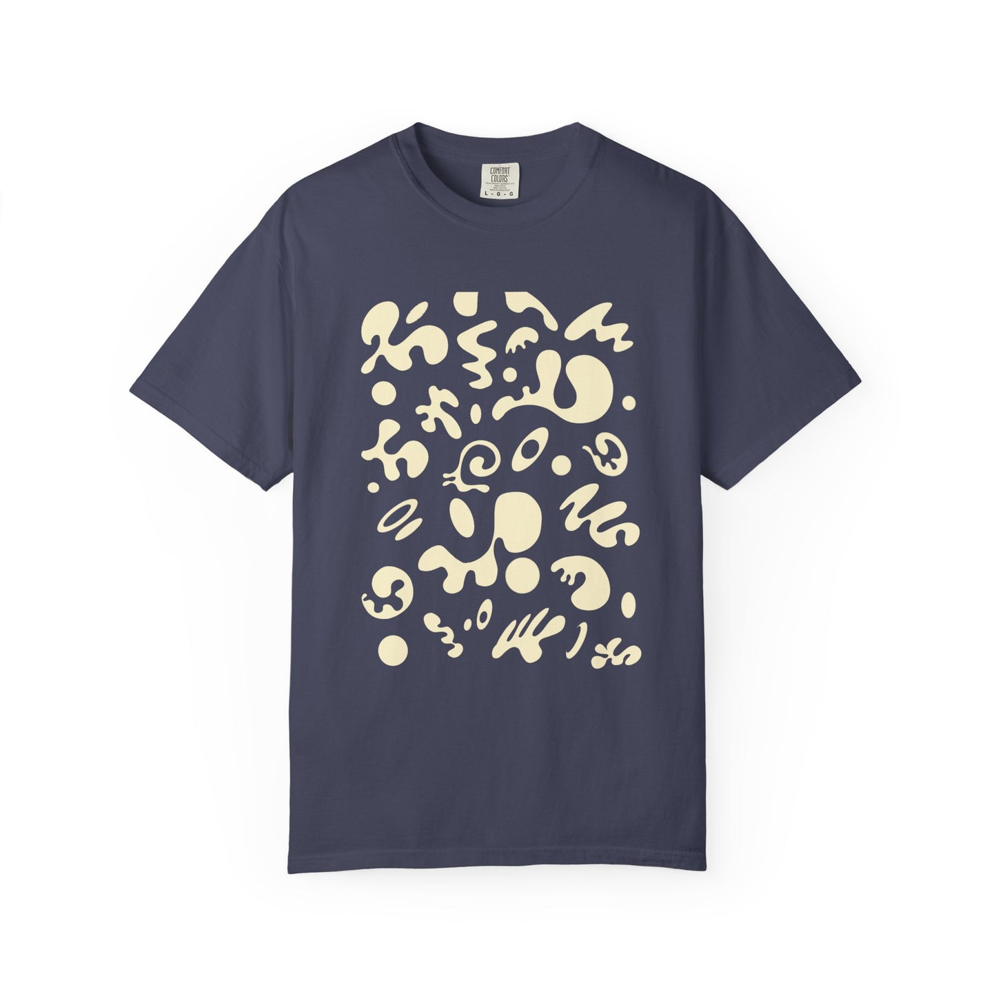 Pure Imagination Unisex Garment-Dyed T-Shirt (Cool Neutrals) - Blank Page White Print