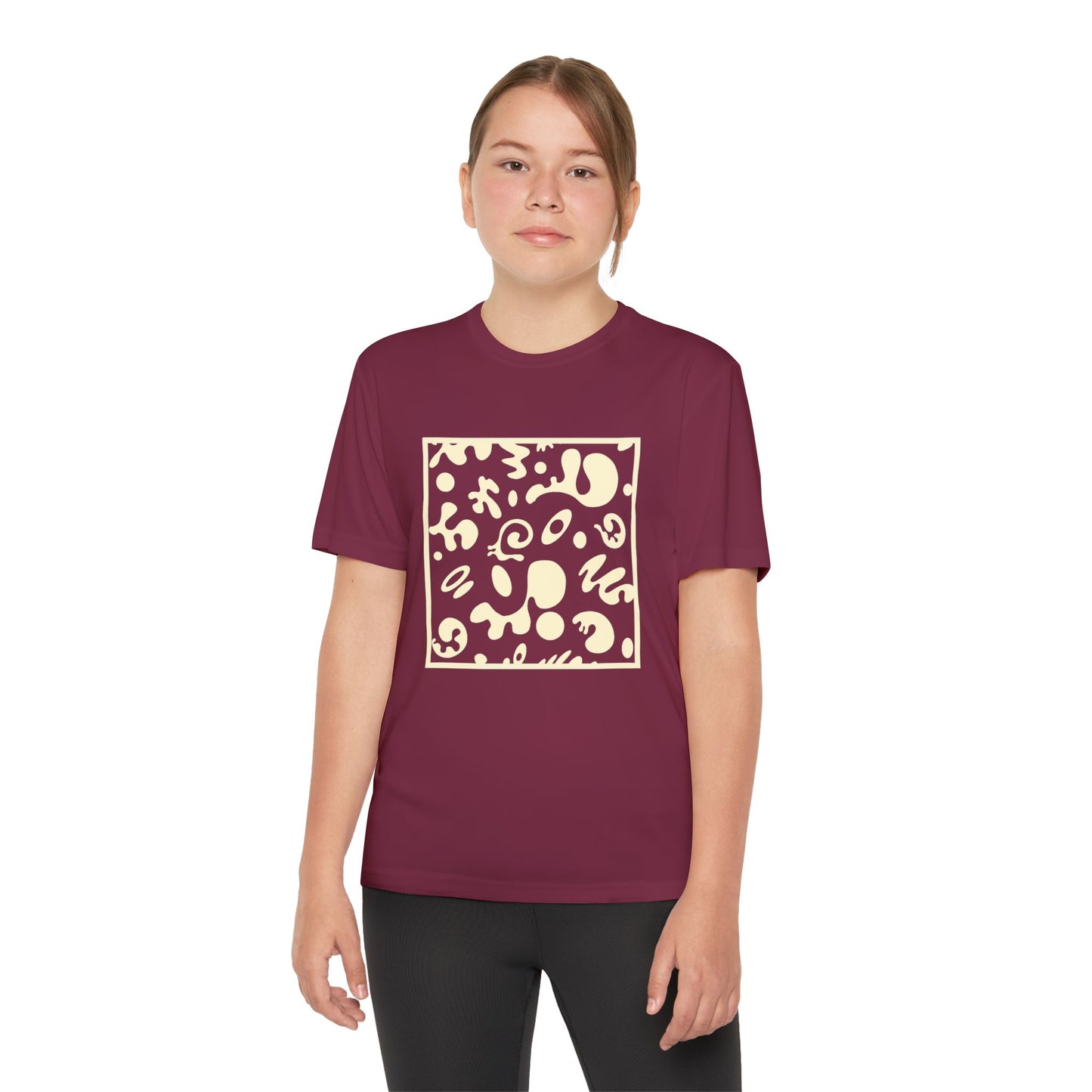 Adorn'd Youth Competitor Graphic Tee - Blank Page White
