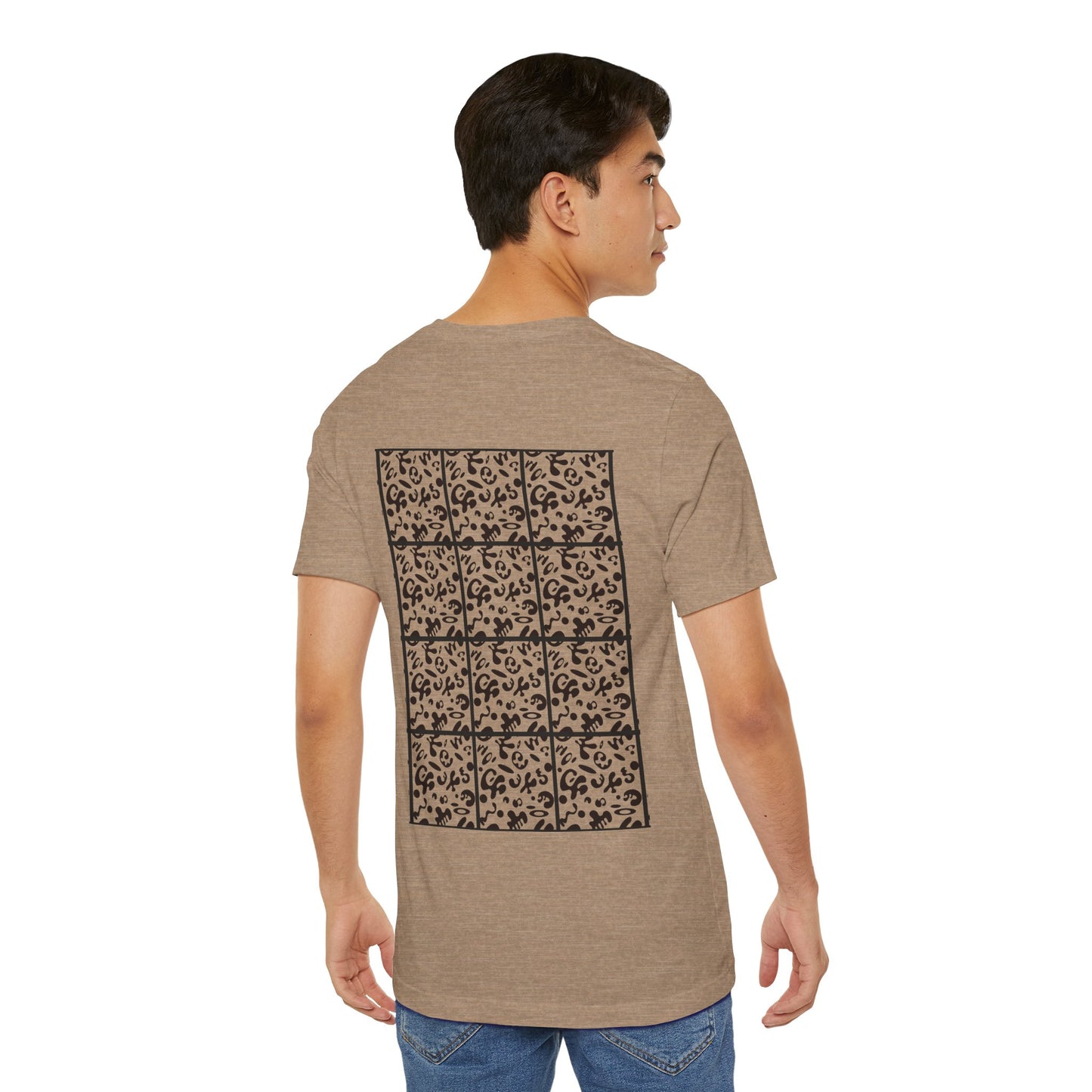 Adorn'd Unisex Jersey Short Sleeve Tee - Smoke Signal Black Print