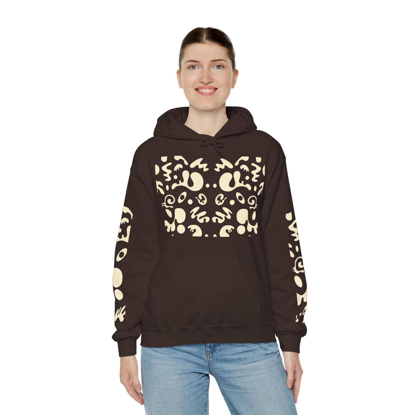 Mirror Work Unisex Heavy Blend™ Hooded Sweatshirt - Blank Page White Print