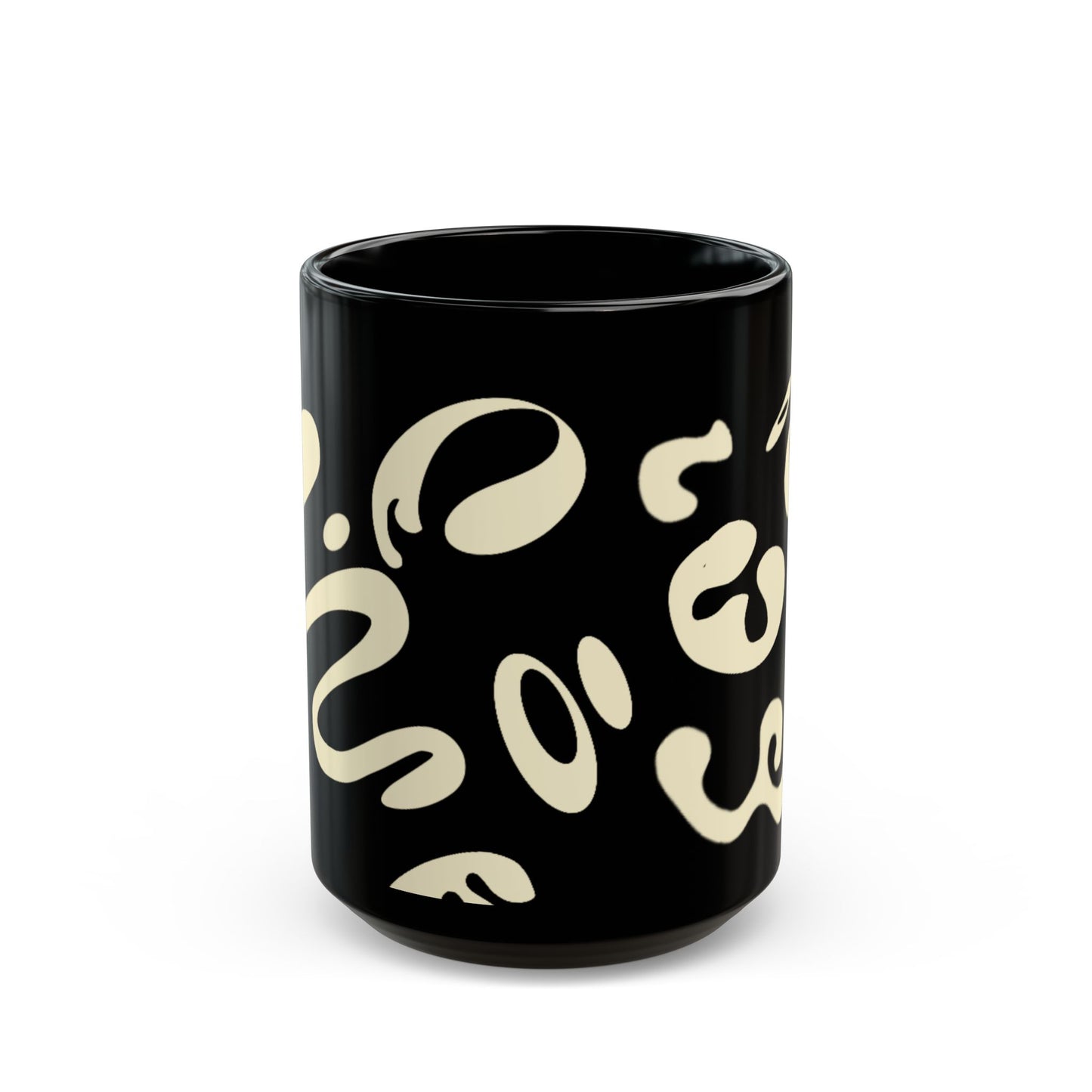 Nourish'd Black Glossy Mug