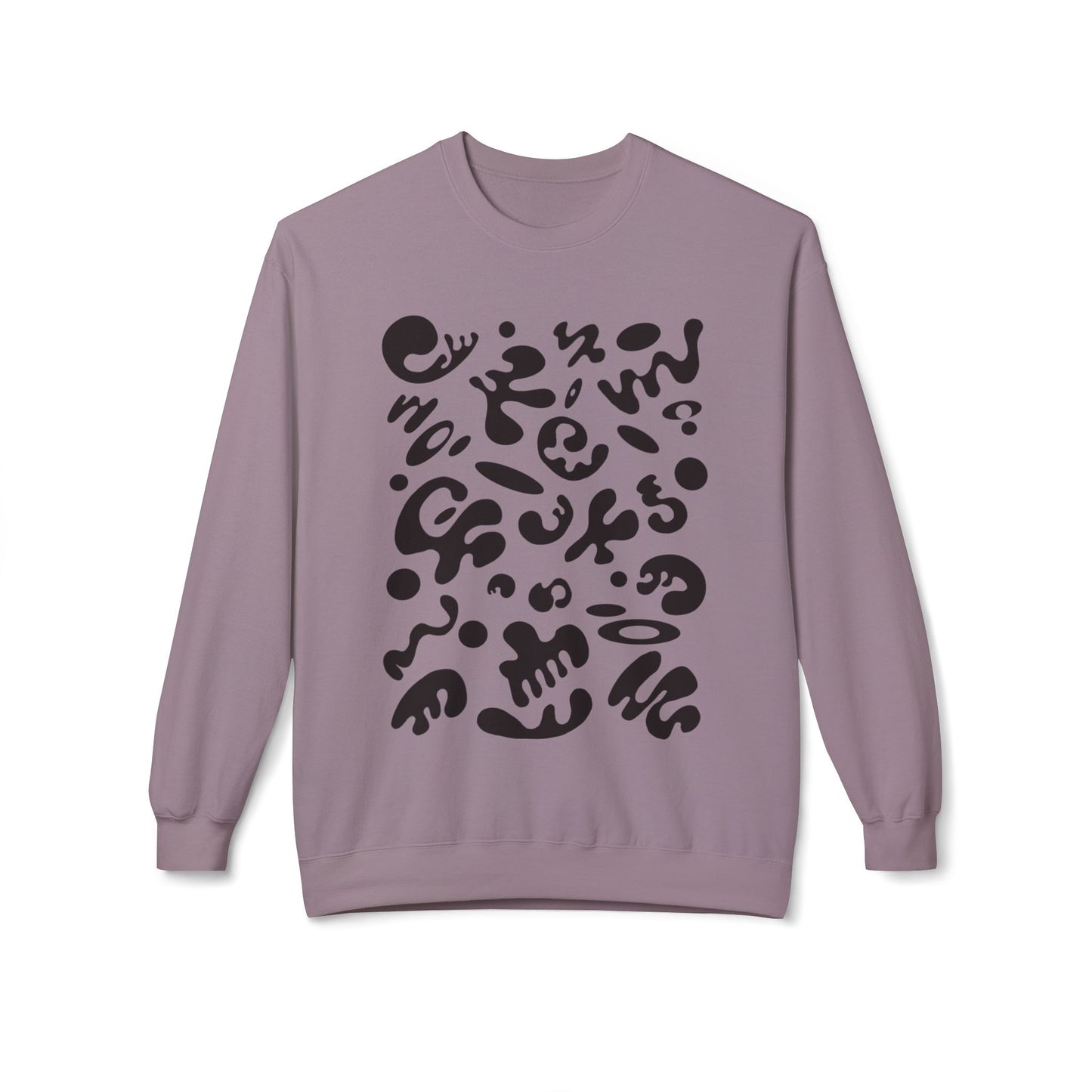Pure Imagination Unisex Midweight Softstyle Fleece Crewneck Sweatshirt - Smoke Signal Black Print