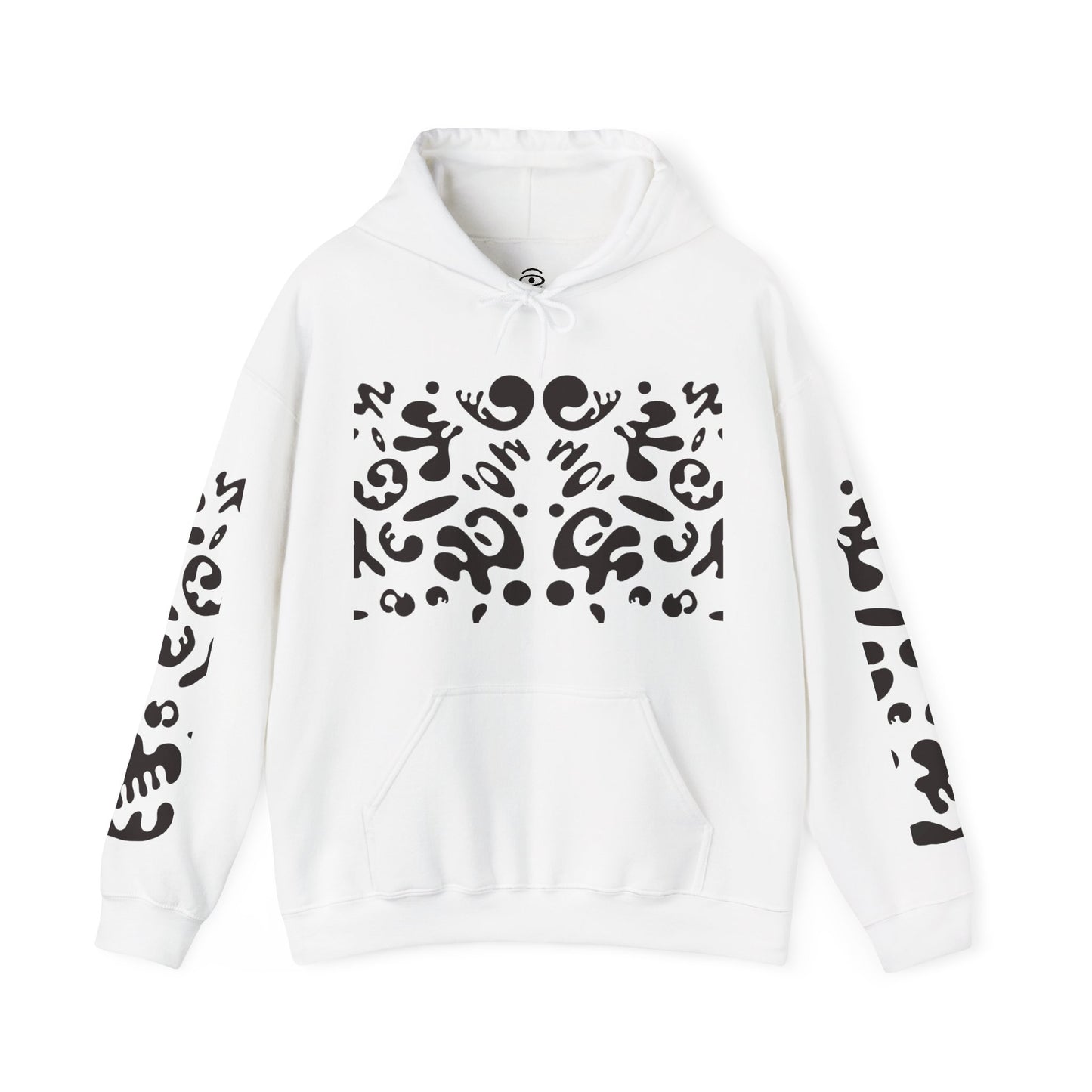 Mirror Work Unisex Heavy Blend™ Hooded Sweatshirt - Smoke Signal Black Print