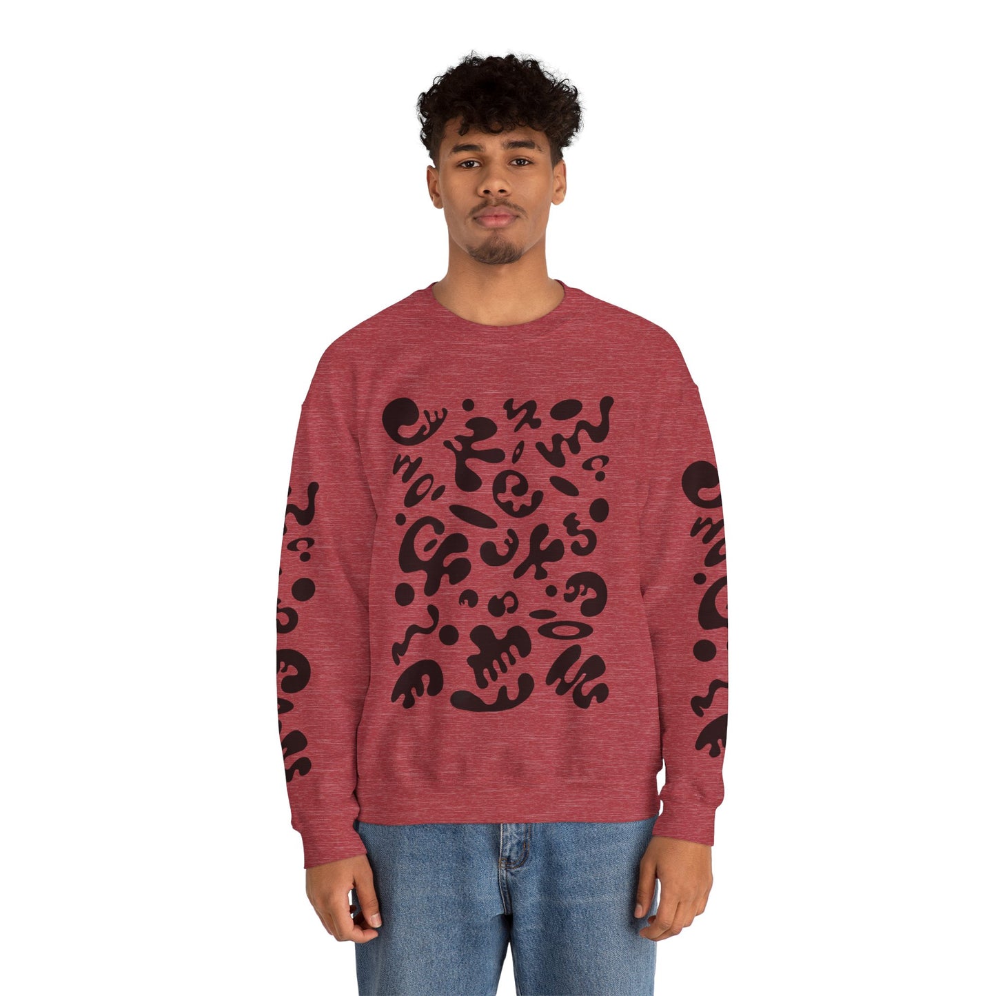 Pure Imagination Unisex Heavy Blend™ Crewneck Sweatshirt- Smoke Signal Black Print