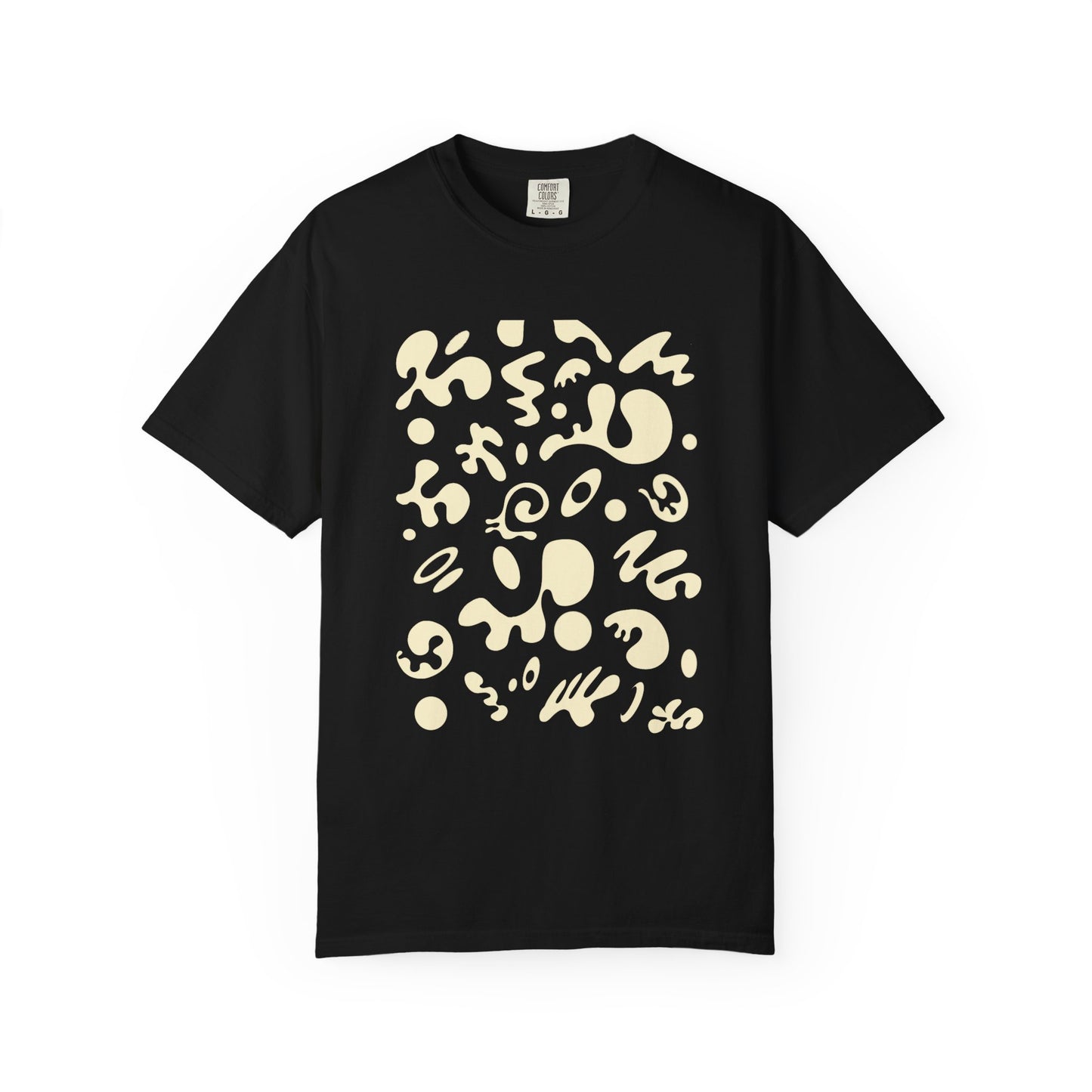 Pure Imagination Unisex Garment-Dyed T-Shirt (Cool Neutrals) - Blank Page White Print