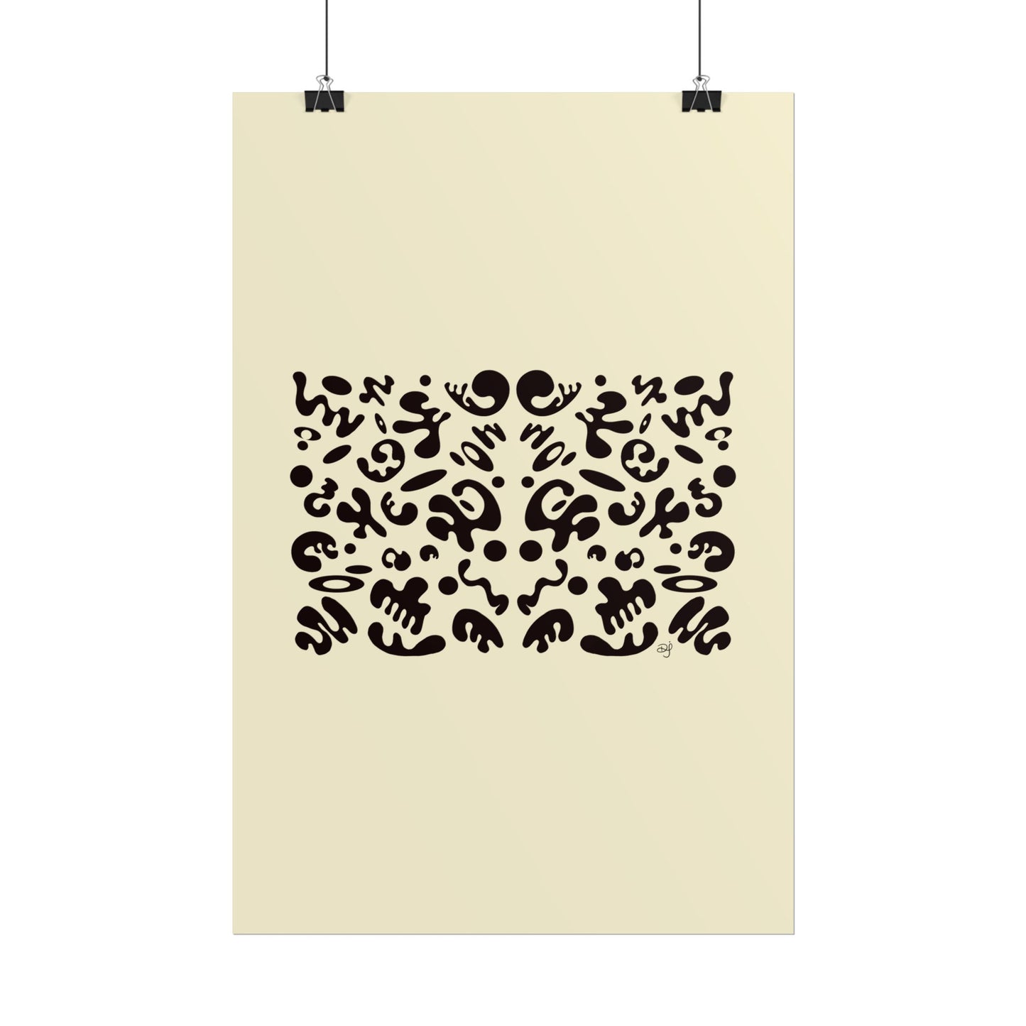 Mirror Work Rolled Poster (Portrait) - Blank Page