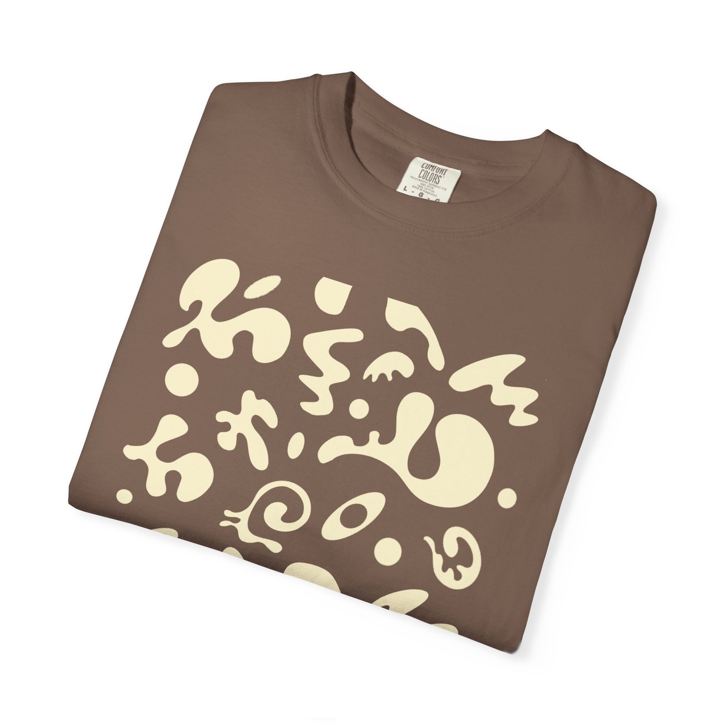 Pure Imagination Unisex Garment Dyed T-Shirt (Warm Neutrals) - Blank Page White Print