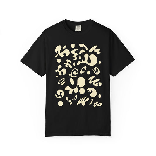 Pure Imagination Unisex Garment Dyed T-Shirt (Warm Neutrals) - Blank Page White Print