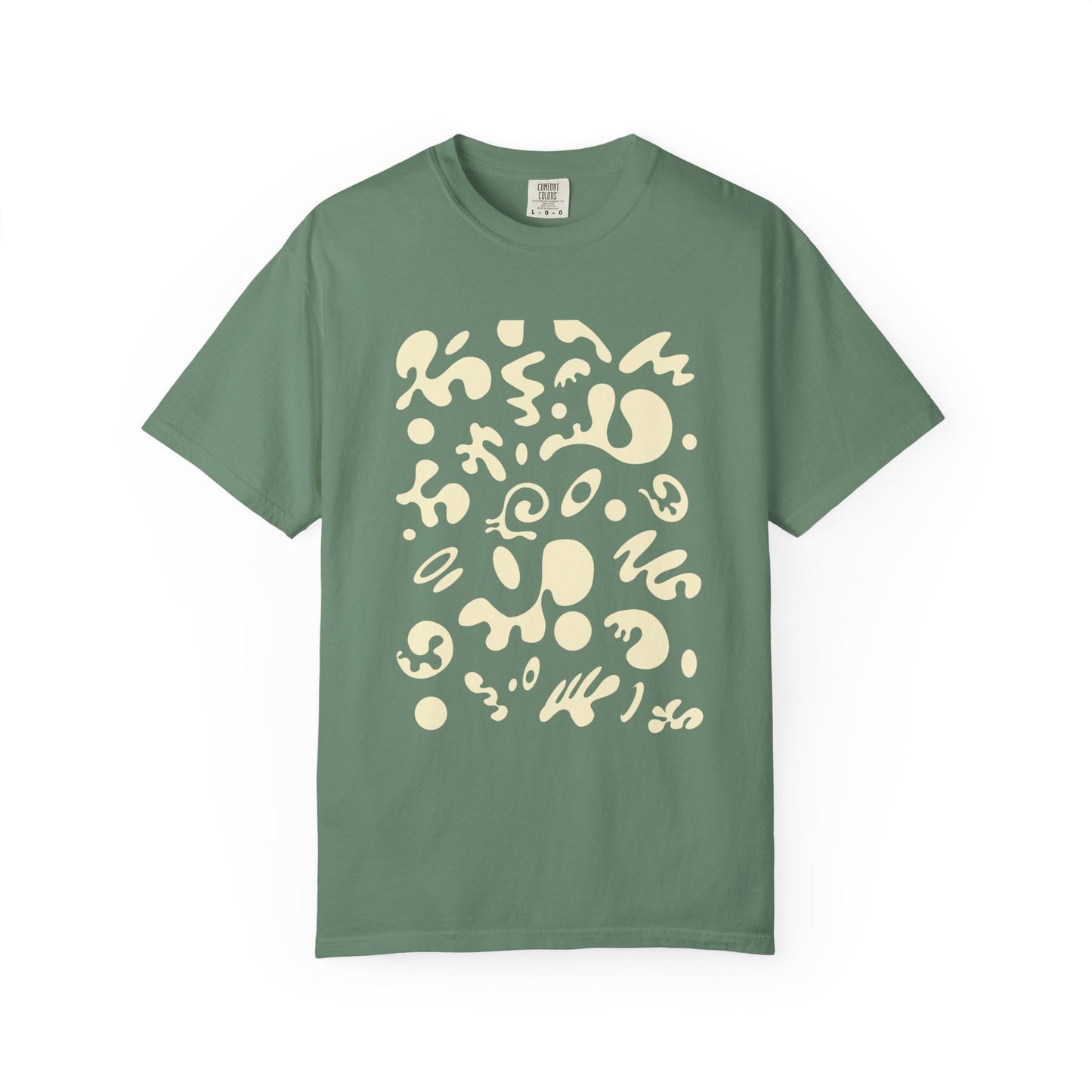 Pure Imagination Unisex Garment-Dyed T-Shirt (Cool Neutrals) - Blank Page White Print
