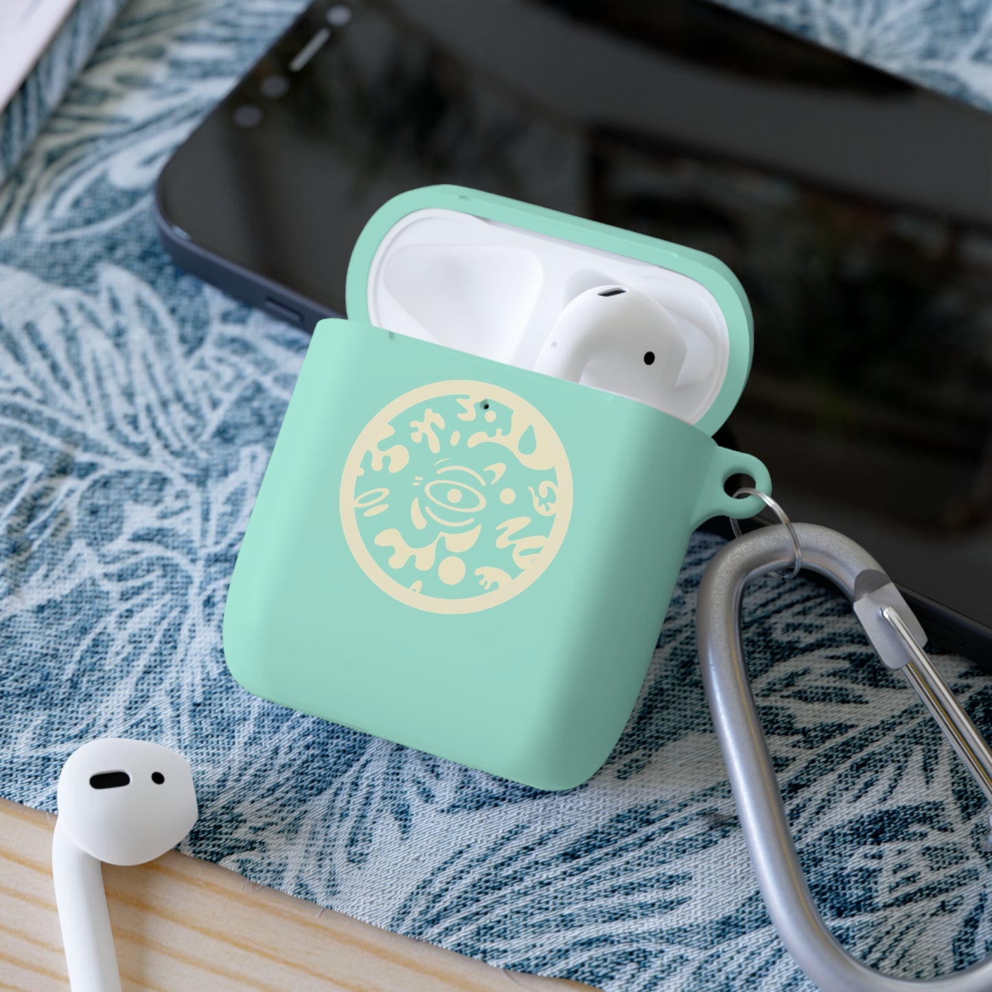 Adorn'd Logo Hard Plastic Airpods Case Cover- Blank Page White