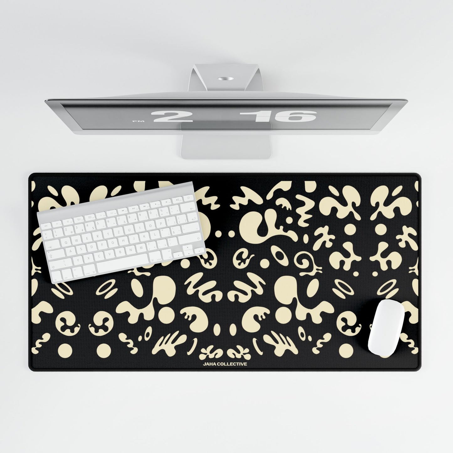 Mirror Work Desk Mats - Smoke Signal Black