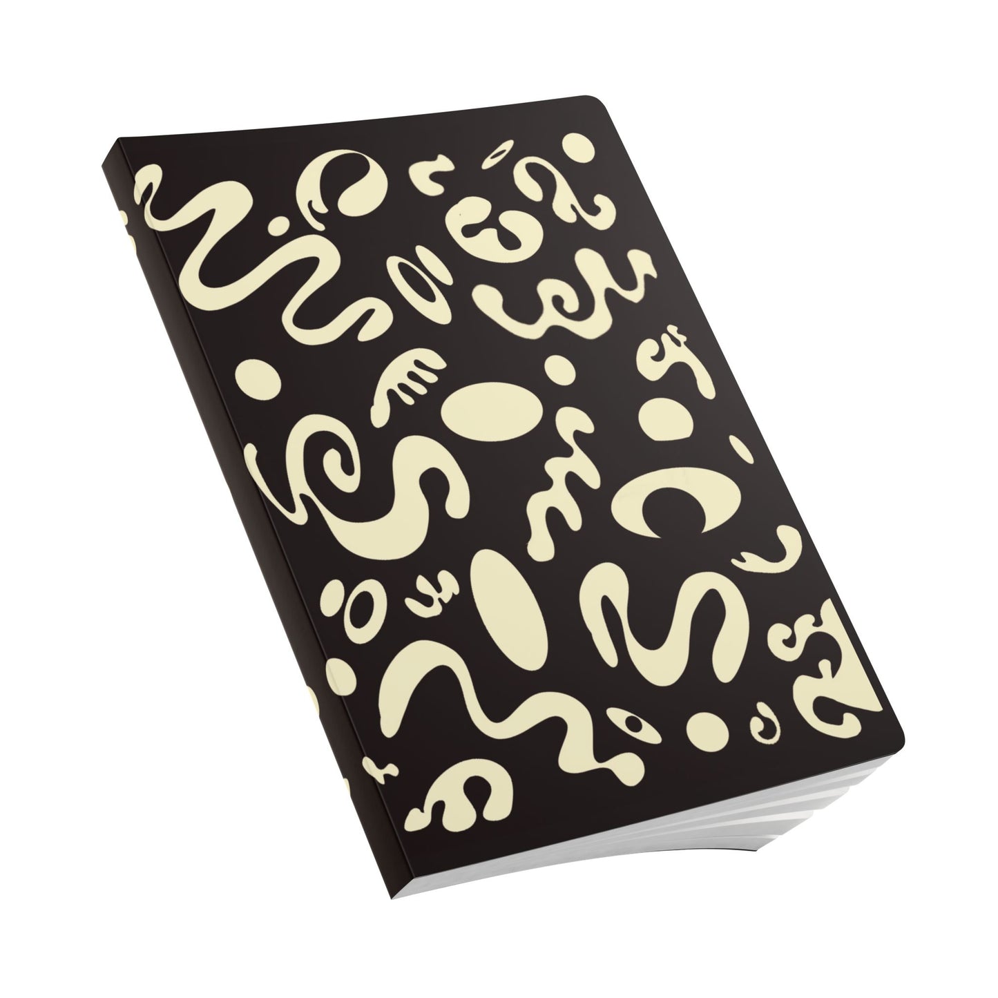 Pure Imagination Softcover Journal w Inside Prints + Tear-Off Pages (Ruled Line) - Smoke Signal Black