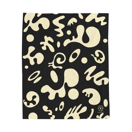 Pure Imagination Velveteen Plush Blanket - Smoke Signal Black