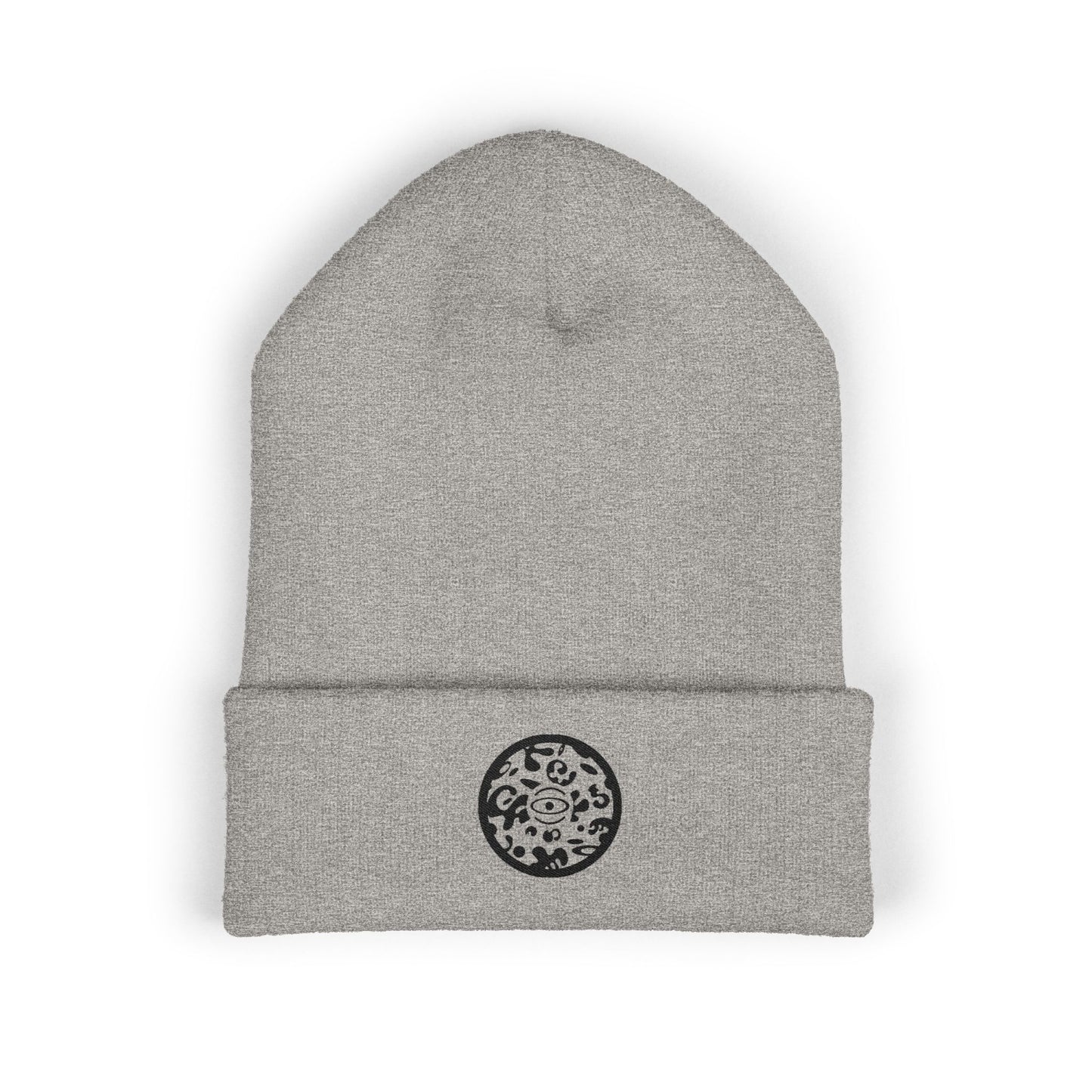 Adorn'd Logo Embroidered Classic Cuffed Beanie - Smoke Signal Black