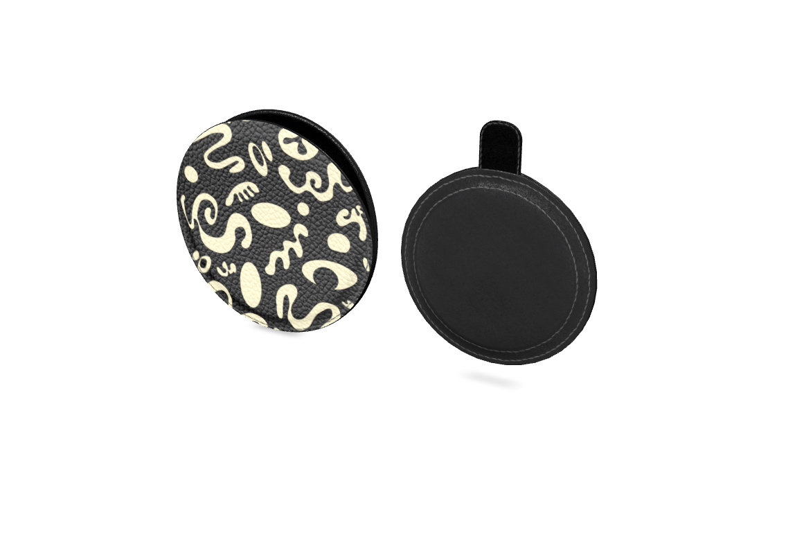 Adorn'd Leather Compact Mirror