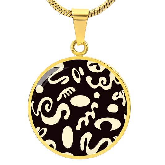 Pure Imagination Luxury Graphic Circle Necklace - 18K Gold