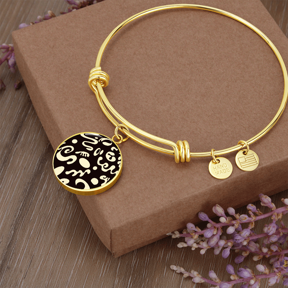 Pure Imagination Luxury Graphic Circle Bangle - 18K Gold