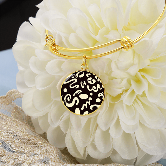 Pure Imagination Luxury Graphic Circle Bangle - 18K Gold