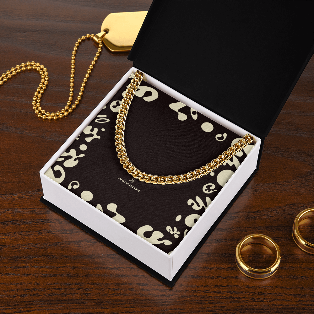 Adorn'd Cuban Link Chain Necklace - 18K Gold - Soft Touch Box
