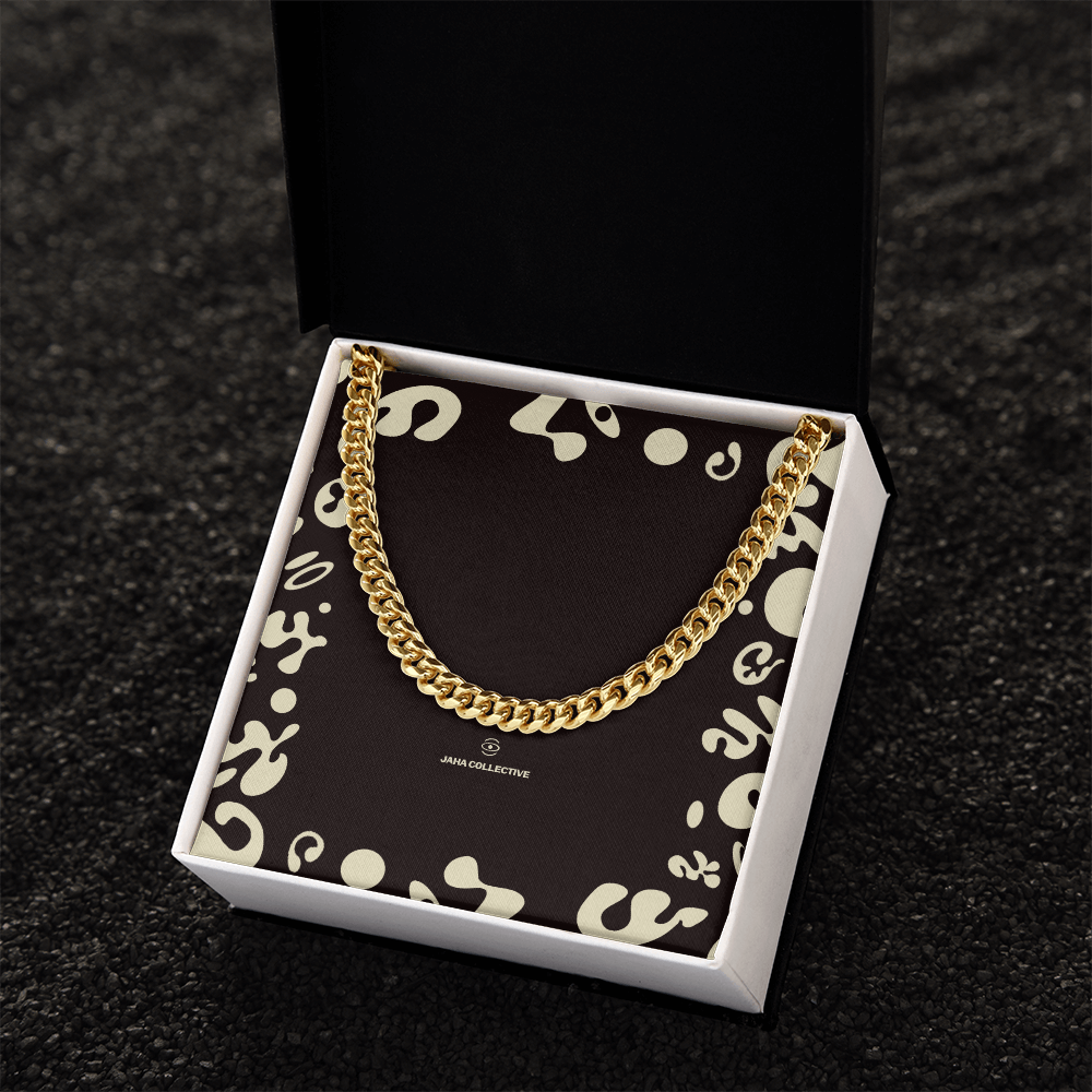 Adorn'd Cuban Link Chain Necklace - 18K Gold - Soft Touch Box