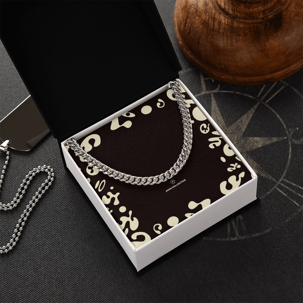 Adorn'd Cuban Link Chain Necklace - Stainless Steel - Soft Touch Box