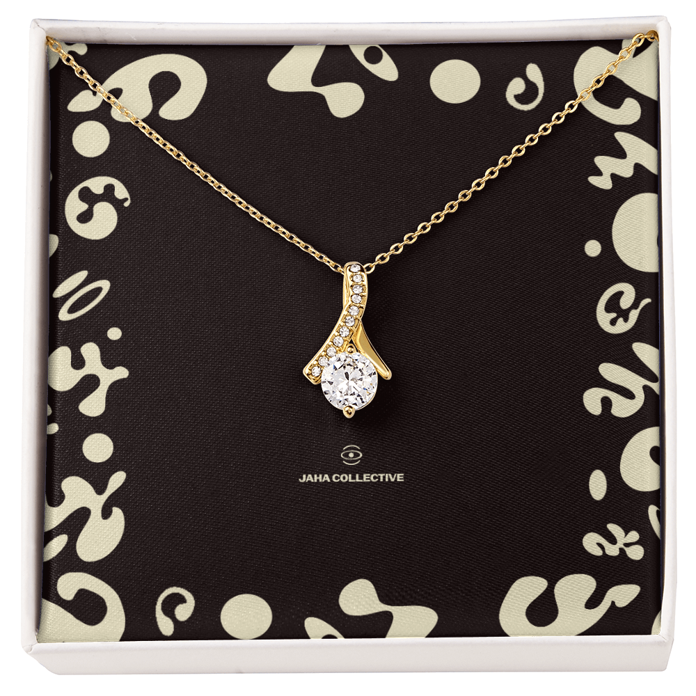 Adorn'd Alluring Beauty Necklace - 14K White Gold - Soft Touch Box