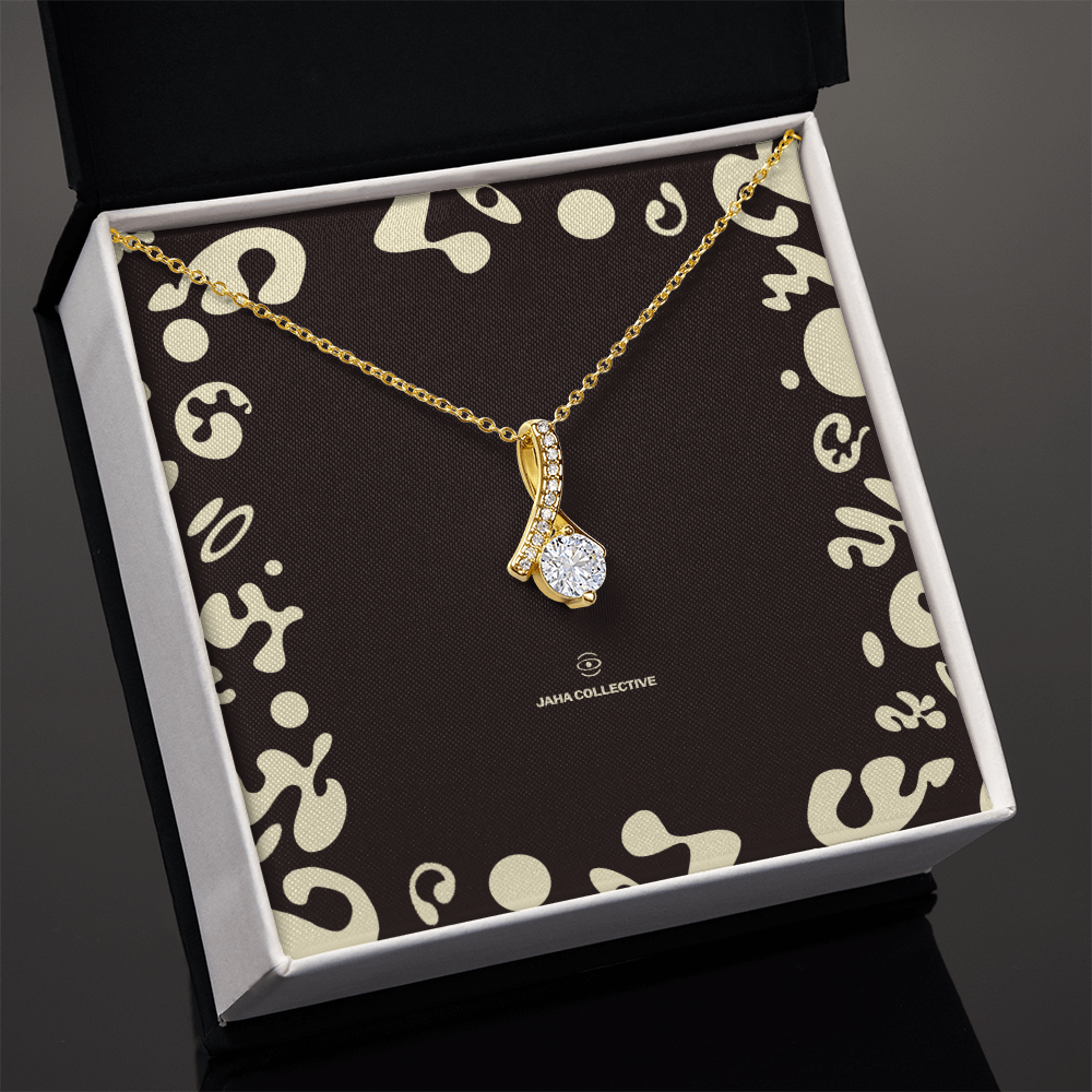 Adorn'd Alluring Beauty Necklace - 14K White Gold - Soft Touch Box