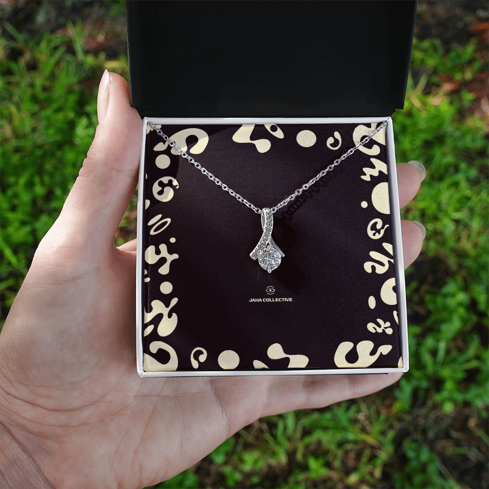 Adorn'd Alluring Beauty Necklace - 14K White Gold - Soft Touch Box