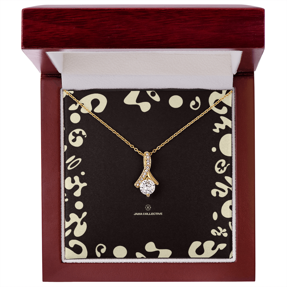 Adorn'd Alluring Beauty Necklace - 14K White Gold - Soft Touch Box