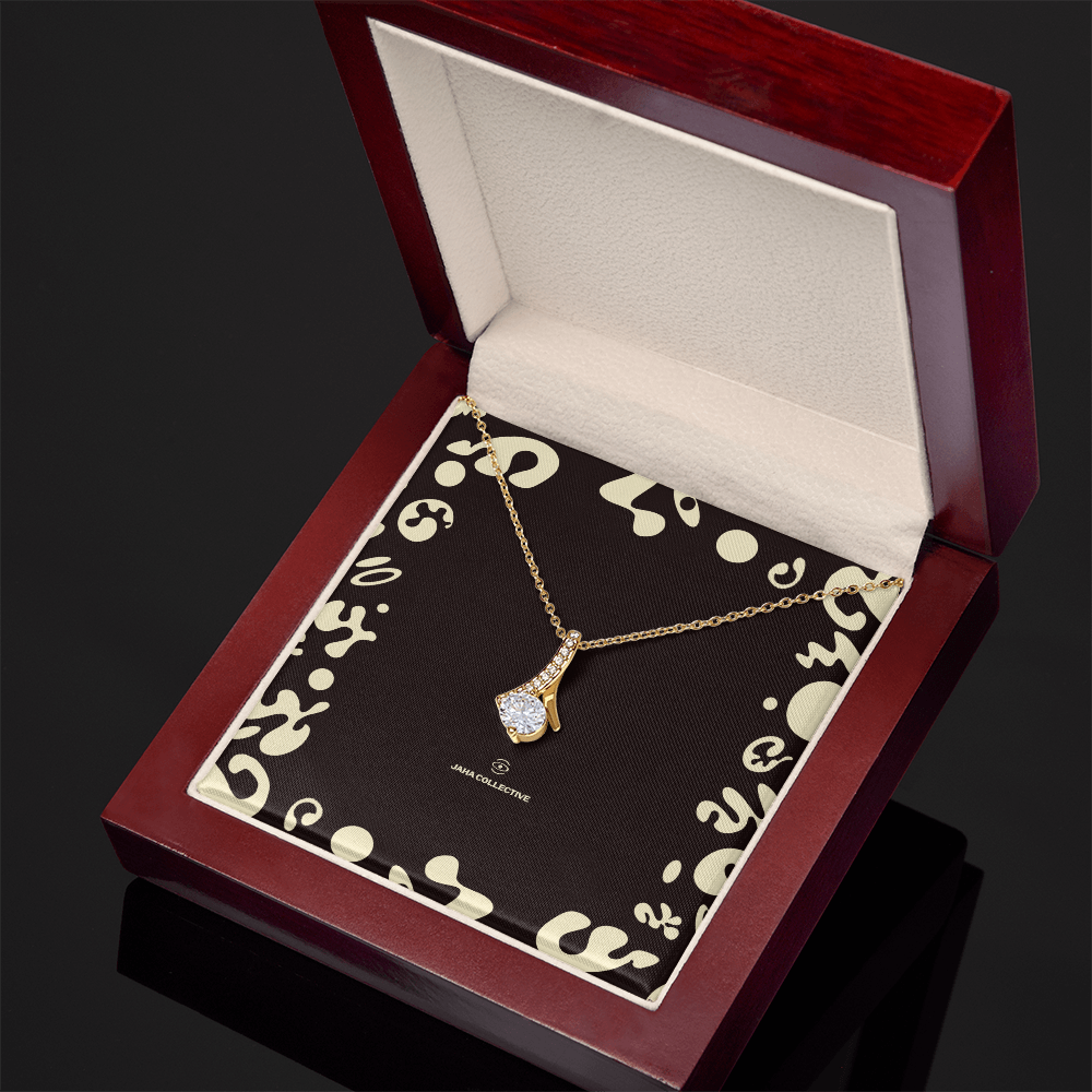 Adorn'd Alluring Beauty Necklace - 14K White Gold - Soft Touch Box